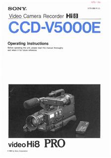 Sony CCD V 5000 E manual. Camera Instructions.